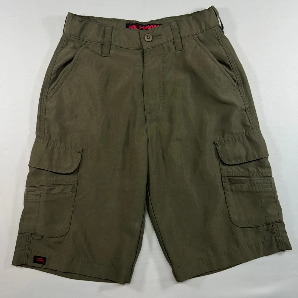 Tony Hawk Boys Olive Green Cargo Shorts Size 8 HK042820-05 Skater Utility